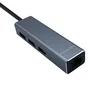 Aisens Conversor USB 3.1 USB-C a Ethernet Gigabit + Hub 3xUSB 3.0 Gris